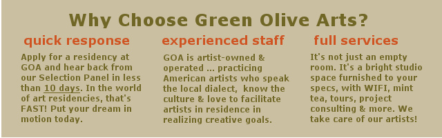 Why choose Green Olive Arts? Quick response, experienced staff, and full services!