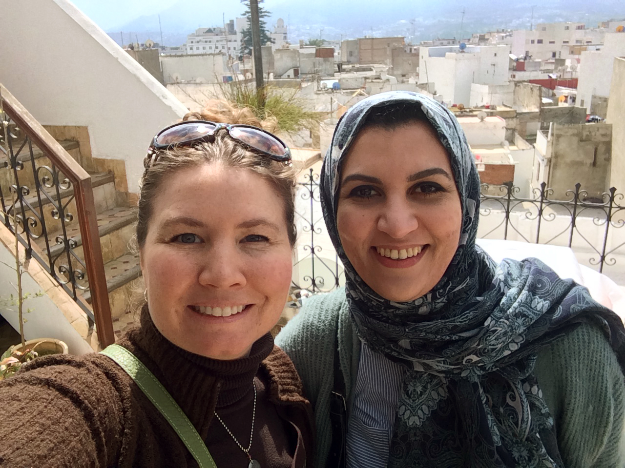 Rachel Pearsey and Chaimae Ali in Tetouan Morocco
