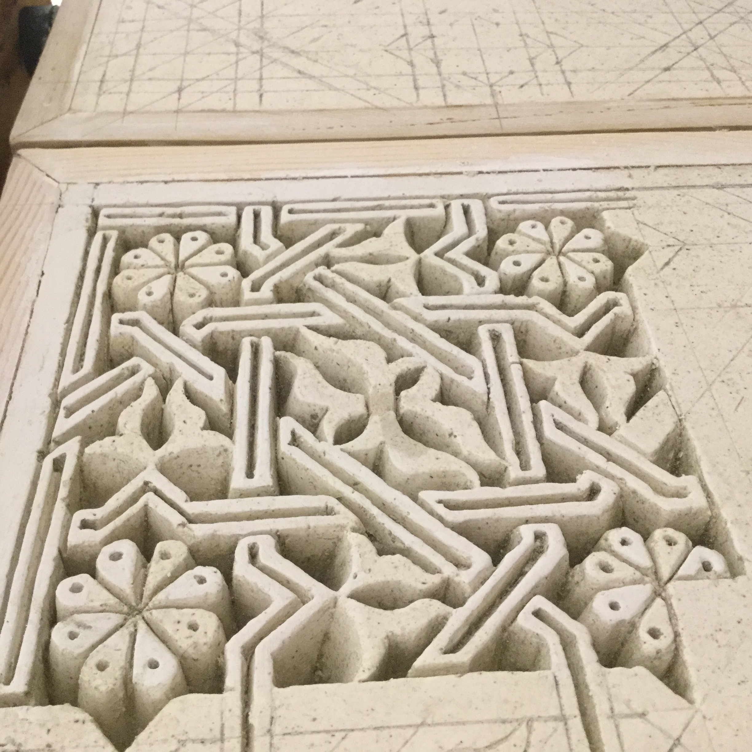 traditional Moroccan plaster carving