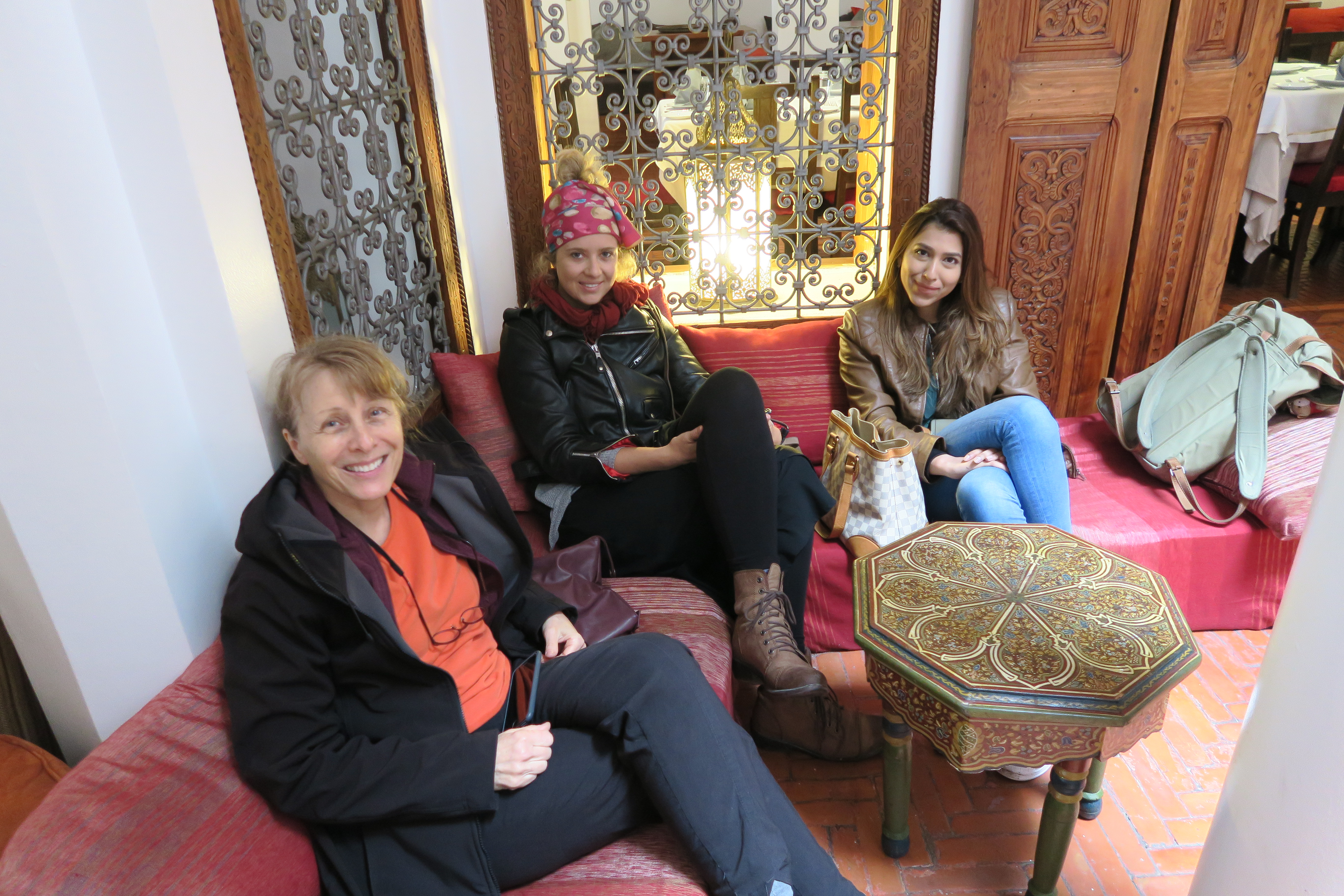 Marthe Vary, Nicci Pratten, and Rabia Farooqui at Blanco Riad