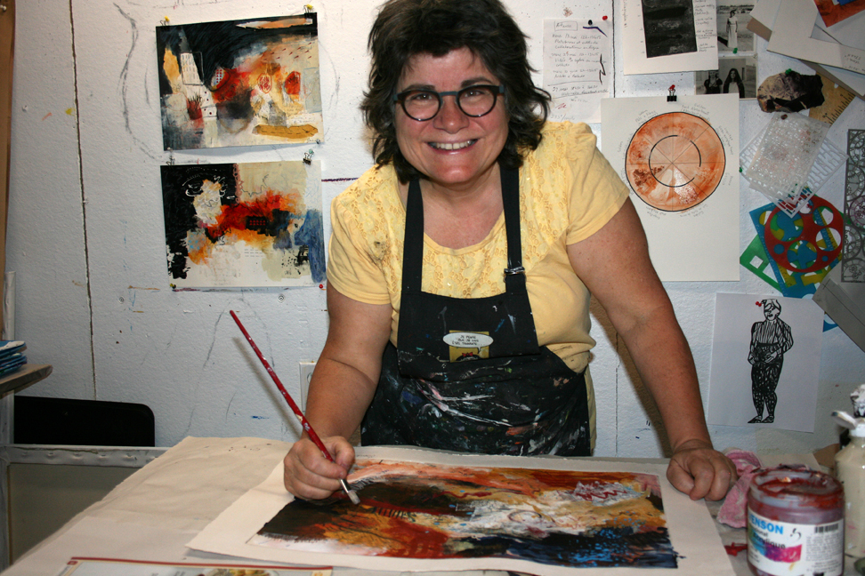 Céline Goudreau in her studio 2020
