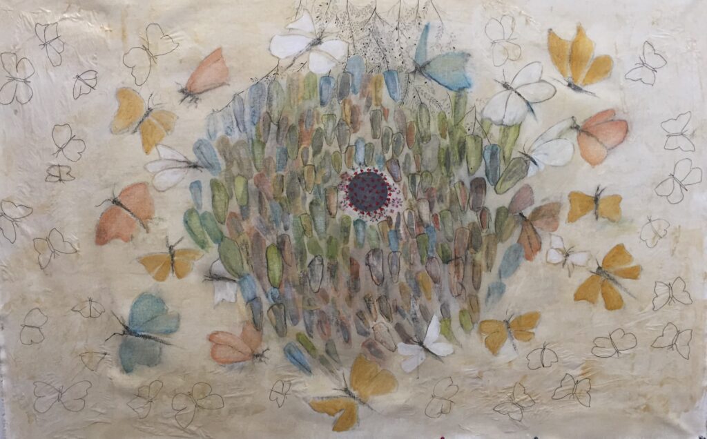 Emerging as Butterflies by Salma Arastu - 2020