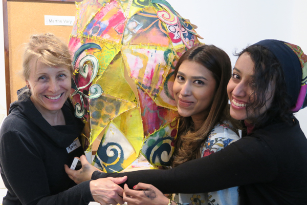 Marthe Vary, Rabia Farooqui, Tamadher Al Fahal at Green Olive Arts
