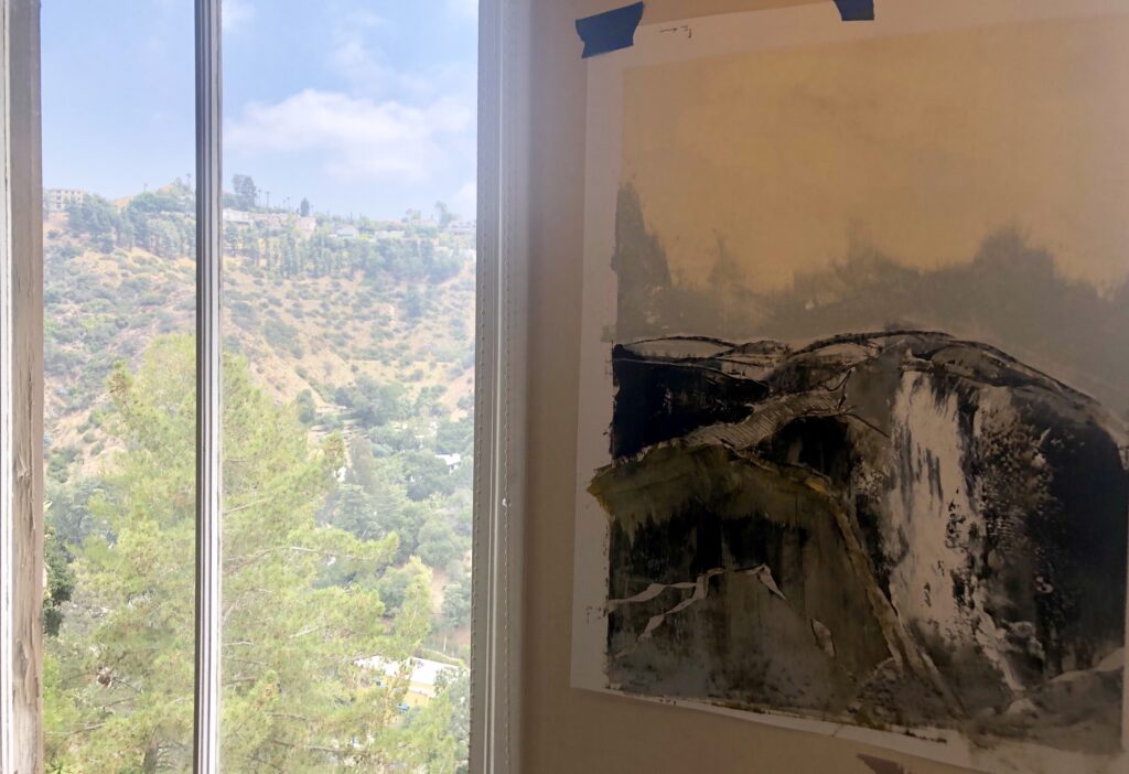 Mark Lesser - painting & studio view - 2020