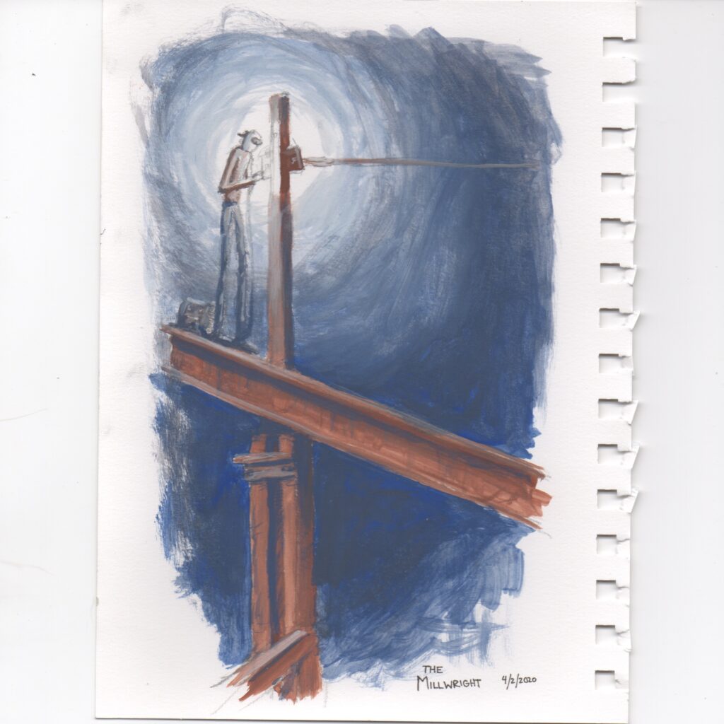 Millwright - painting by Tyler Voorhees 2020