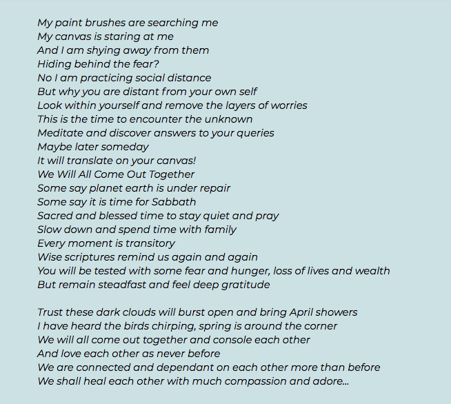 Salma Arastu - poem 1 - 2020